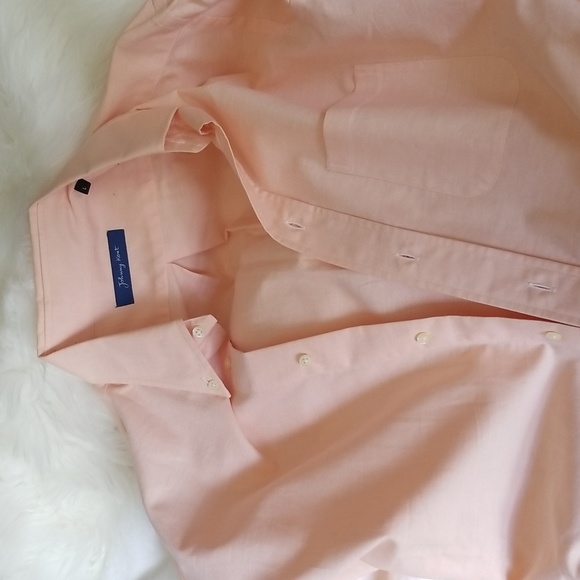 Johnny Kent men's peach color button down shirt in excellent preowned condition - Picture 2 of 6